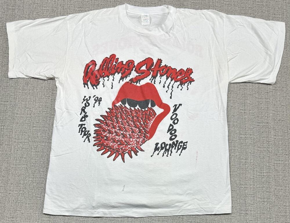 Vintage Rolling Stones Shirt Sz XL Voodoo Lounge Tour 94/95 Oakland Double Sided